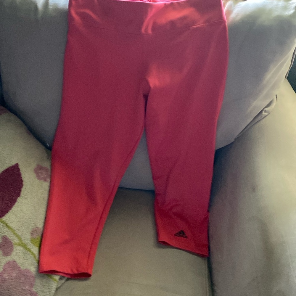 Like New Adidas M Red Leggings